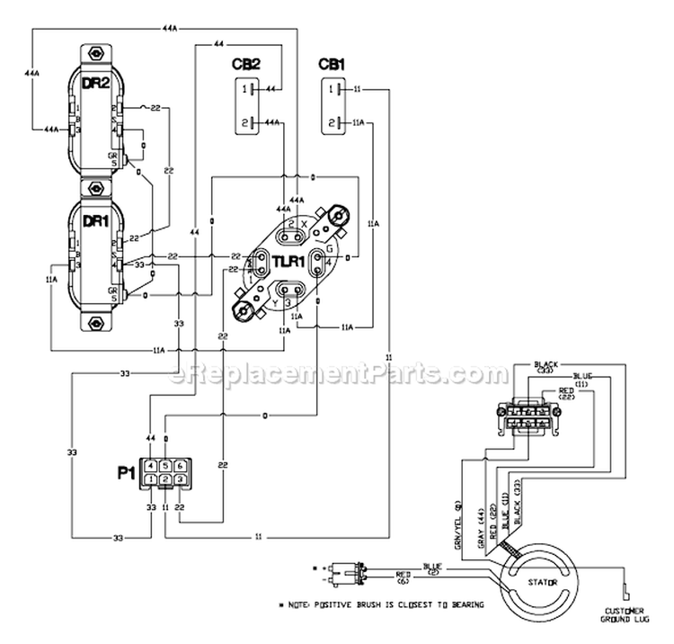 Page F Diagram and Parts List for 030348-0  Briggs and Stratton Generator